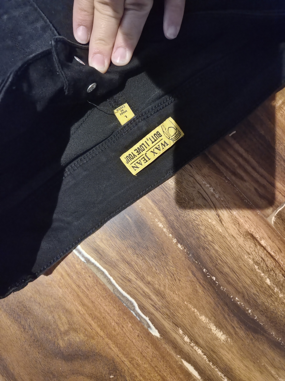Wax Jean Black High-Waist Denim Shorts - Picture 2 of 2